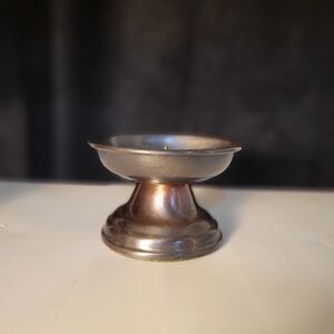 Vintage Brushed Brass Candle Holder